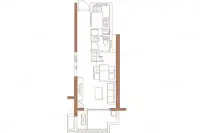 C户型建面70平