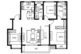 锦荣米兰小镇3室2厅1厨2卫建面125.00㎡