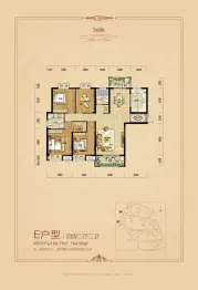 佳信·凯旋城4室2厅1厨2卫建面154.73㎡