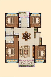 文博公馆4室2厅1厨2卫建面143.26㎡