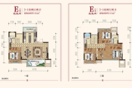 贵港彰泰红3室2厅1厨2卫建面141.00㎡