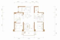 盛世天禧2号楼1/2单元02户型 四房两厅两卫 双阳台 建面约143.12㎡
