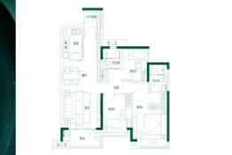 万科金域蓝湾二期2室2厅1厨2卫建面96.00㎡