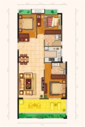 国厦御澜湾3室2厅1厨2卫建面111.00㎡