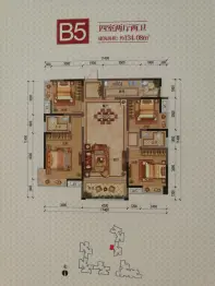 江岸铭座4室2厅1厨2卫建面134.08㎡