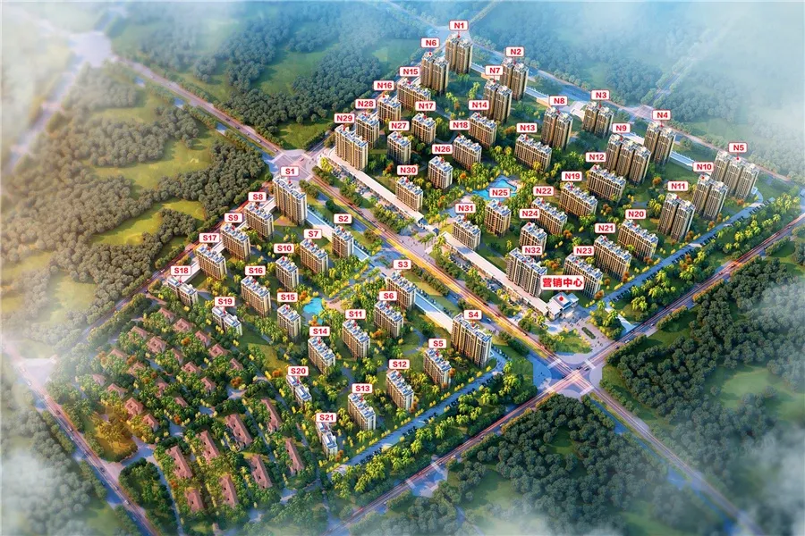 整体鸟瞰图拖动图片可以查看其它楼栋信息