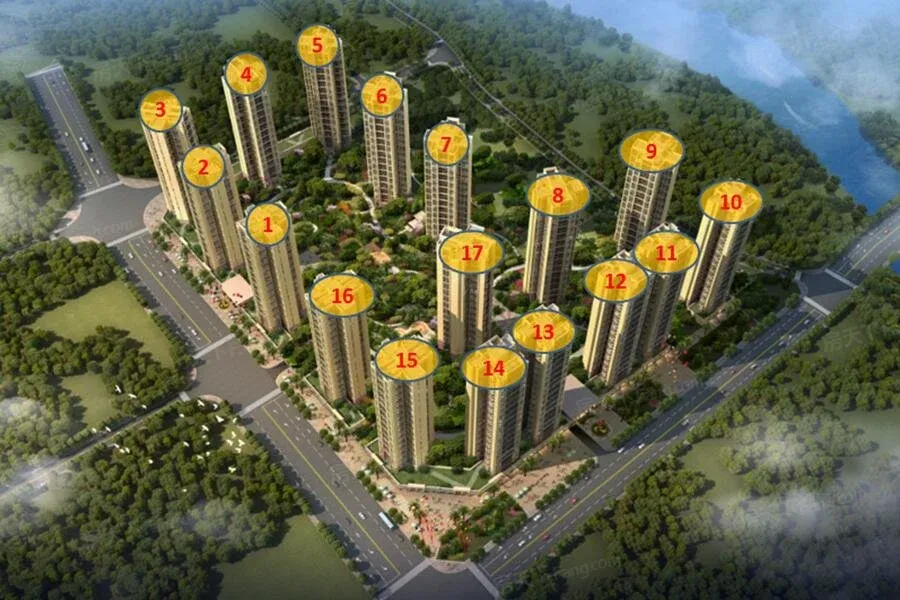鸟瞰图拖动图片可以查看其它楼栋信息