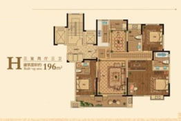 山能德圣·巨山花园3室2厅1厨3卫建面196.00㎡