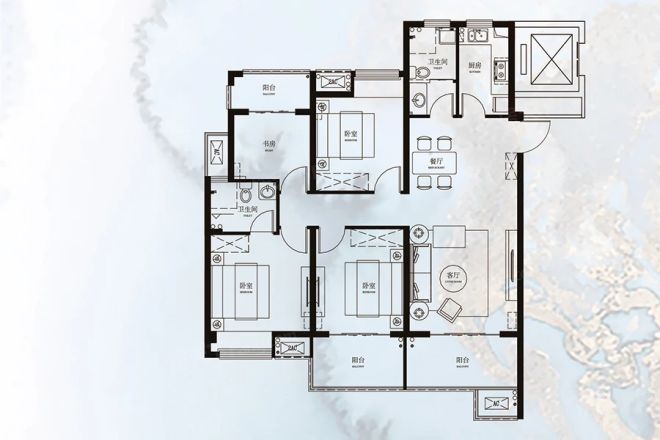 禹洲扬子嘉誉风华户型图