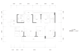 世茂望锦4室2厅1厨2卫建面120.00㎡