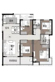 海伦堡氿月湾4室2厅1厨2卫建面125.0㎡