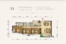 领地.青江蘭台3室2厅1厨2卫建面110.22㎡