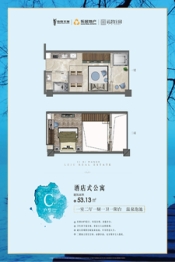 茈碧庄园1室2厅1厨1卫建面53.13㎡