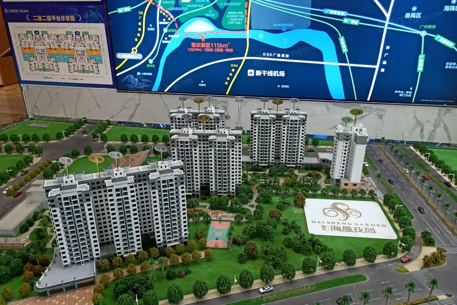 沙盘实景图拖动图片可以查看其它楼栋信息