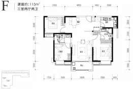 金地中交麓谷香颂3室2厅1厨2卫建面113.0㎡