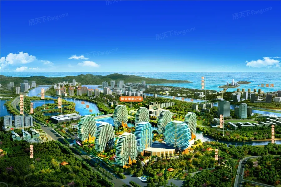 鸟瞰图拖动图片可以查看其它楼栋信息