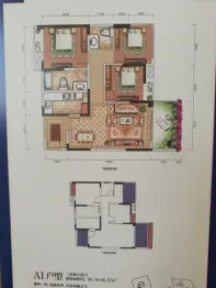 宏泰玉家3室2厅1厨2卫建面96.78㎡