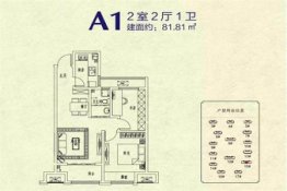 歌风佳苑2室2厅1厨1卫建面81.81㎡