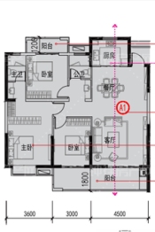 钟祥楚韵兰台3室2厅1厨2卫建面130.00㎡