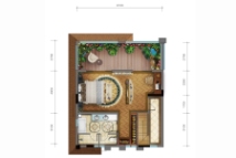 华侨城岚溪云墅叠上建面213㎡户型