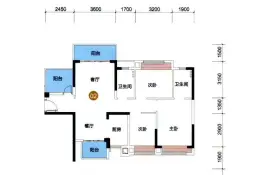 敏捷三和府3室2厅1厨2卫建面105.00㎡