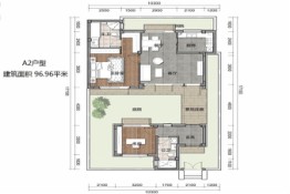 峨眉山.桃李春风3室2厅1厨2卫建面96.96㎡