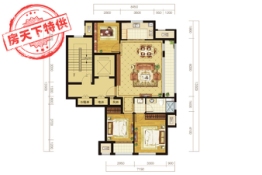 绿城·荷畔春风3室2厅1厨1卫建面103.21㎡