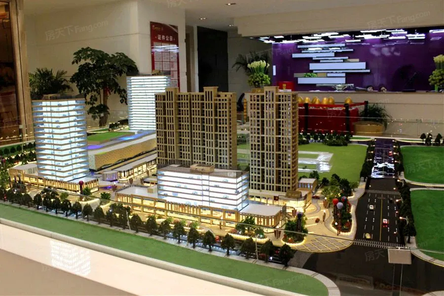 沙盘实景图拖动图片可以查看其它楼栋信息