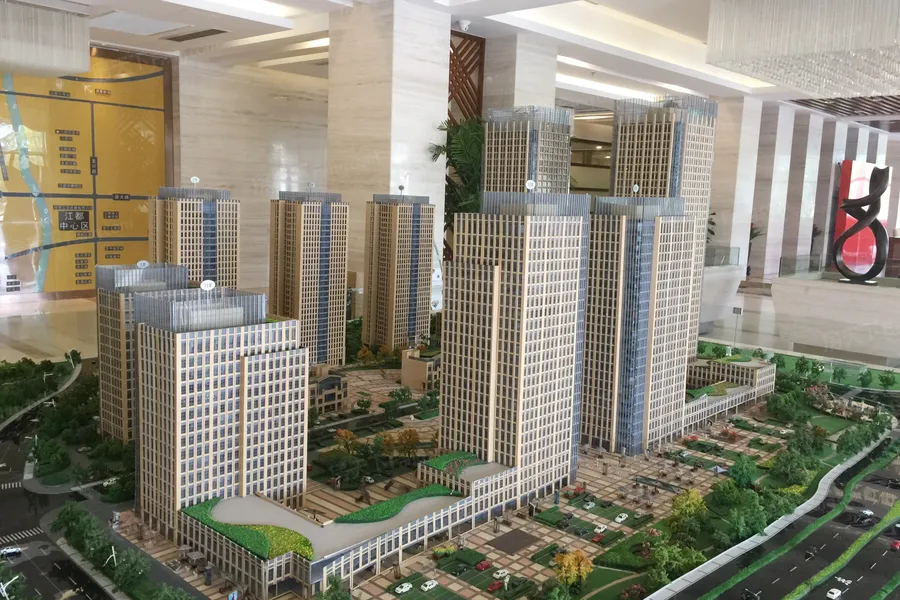 沙盘实景图拖动图片可以查看其它楼栋信息