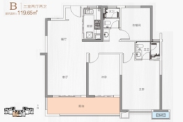 新力铂园3室2厅1厨2卫建面119.65㎡