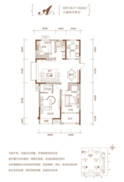 万和城三期3室2厅1厨2卫建面125.00㎡