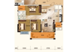 永成·御景轩3室2厅1厨1卫建面96.25㎡