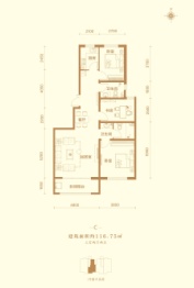 和西苑3室2厅1厨2卫建面116.75㎡