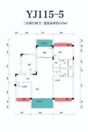 吉首碧桂园3室2厅1厨2卫建面115.00㎡