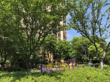 闻花香赏春意 地铁口 万宇御湖珺 池塘边楼幢 三面采光