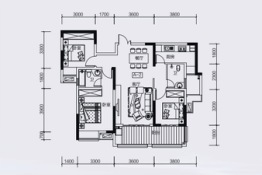 学府港湾二期3室2厅1厨2卫建面104.00㎡