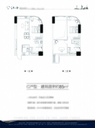 碧桂园·凤凰中心建面85.00㎡