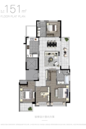 融信远洋厘望NEO14室2厅1厨2卫建面151.00㎡