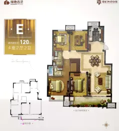 四季印象小区底商4室2厅1厨2卫建面120.00㎡