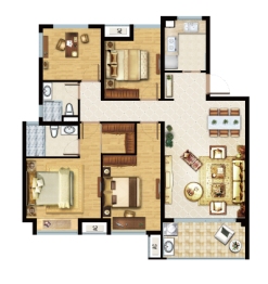 住宅·水晶榕著4室2厅1厨2卫建面115.00㎡