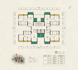 丽鸿·丽悦轩4室2厅1厨2卫建面90.43㎡