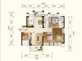 金盛丽景二期4室2厅1厨2卫建面118.00㎡