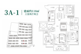 碧源郑北瑞园3室2厅1厨2卫建面118.00㎡