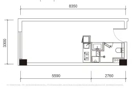 五矿·新里1室1厅1厨1卫建面37.00㎡