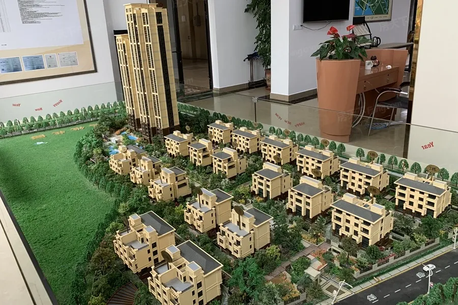 熙悦花园沙盘别墅区实景图-汕头房天下