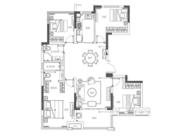 融侨·天越4室2厅1厨2卫建面121.00㎡