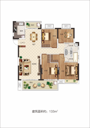 圣唐·江山樾4室2厅1厨1卫建面133.00㎡