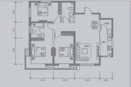 元福绿都3室2厅1厨2卫建面134.93㎡