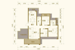 瀚海·领秀城4室2厅1厨2卫建面123.83㎡