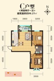 明昊家园2室2厅1厨1卫建面96.21㎡